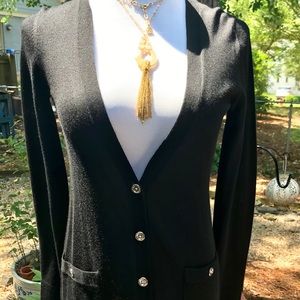 BR Banana Republic Black Italian Cashmere Sweater